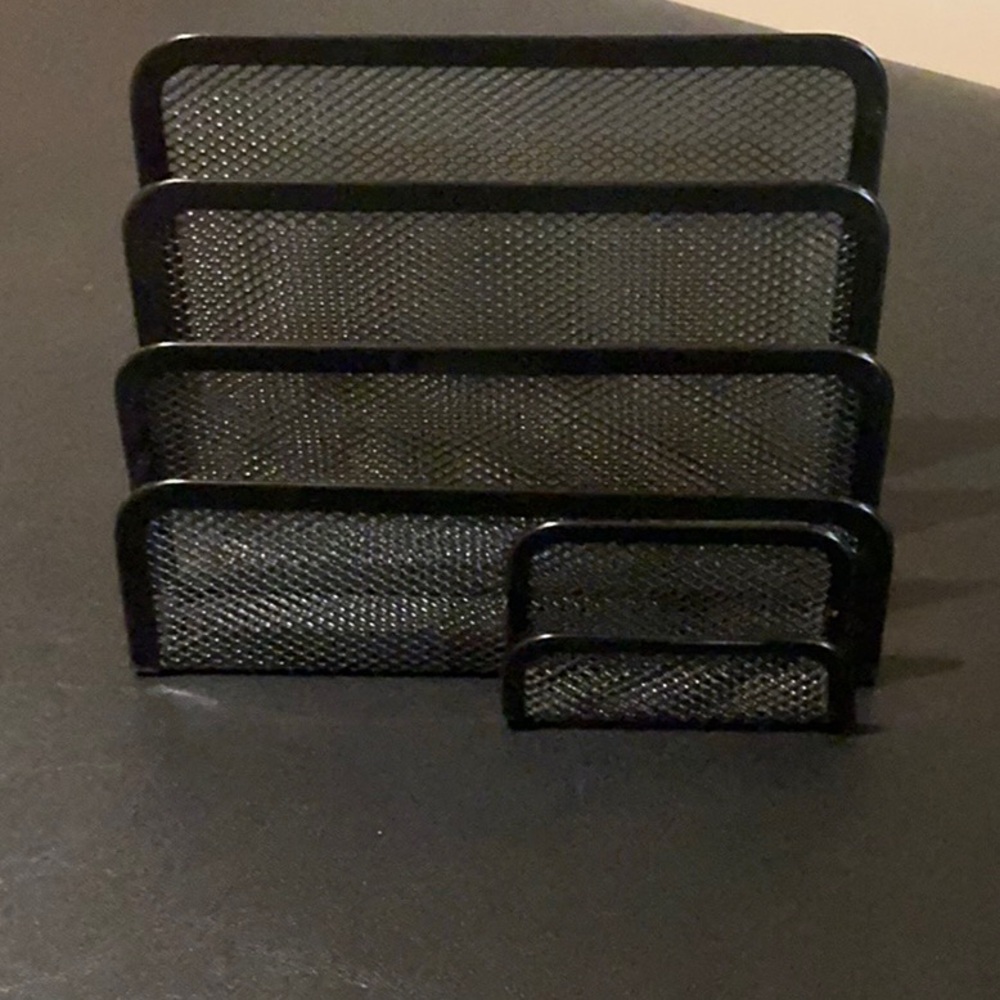 Black Mesh Desk Organizer